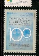 Brazil ** & Centennial Paysandu Sport Club Belém Do Pará, Amazonia 2014 (4543) - Unused Stamps