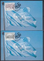 United Nations Geneva 1995 50th Anniversary 2v 2 Maxicards (32879) - Cartes-maximum