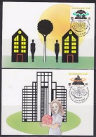 United Nations Geneva 1992 Environnement Sain  2v 2 Maxicards (32889) - Cartoline Maximum