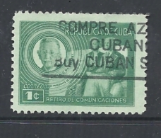 CUBA   1947 Retirement Fund For Postal Employees USED  Antonio Oms And Pensioners - Usados