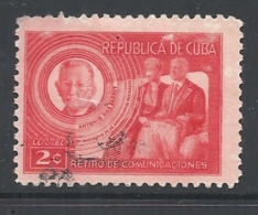 CUBA   1947 Retirement Fund For Postal Employees USED  Antonio Oms And Pensioners - Oblitérés