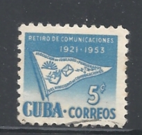 CUBA   - 1954 Retirement Fund For Postal Employees  FLAG         USED - Oblitérés