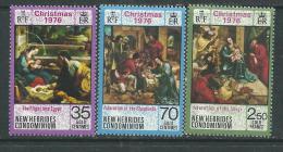 Nouvelles Hébrides N° 441 / 43 XX Noël : Tableaux Légende  Anglaise Les 3 Valeurs Sans Charnière TB - Unused Stamps