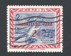 CUBA     1959 Agricultural Reform SURCHARGE   USED - Usados