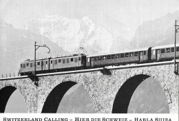 FRUTIGEN → Zugskomposition Auf Dem Kanderviadukt 1971 ►sehr Interessante Rückseite◄ - Frutigen