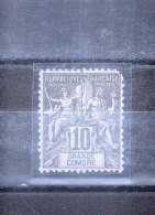 GRANDE COMORES - N° 10 Année 1897 10 C. Noir Sur Gris Violet (oblitéré) - Usados