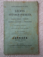 Leçons Sténographiques "Corrigés" (A. Navarre) - 18+ Years Old