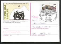 BERLIN P127 Postkarte FDC-Sost. Flugzeug 1912 - Postcards - Used