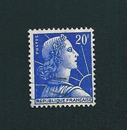 N° 1011B Marianne De Muller, 20 F Outremer   Bleu Pale  France  1955 - 1955-1961 Marianna Di Muller