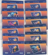 GREECE - Zodiac, Set Of 12 Amimex Promotion Prepaid Cards, Tirage 50, 12/08, Mint - Zodiaque