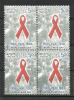 INDIA, 2006, World Aids Day, Block Of 4,  Red Ribbon, Health, Disease, MNH, (**) - Neufs