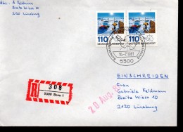 ALLEMAGNE   Lettre    Recommandée  1981 Polaire - Polar Explorers & Famous People