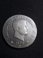 NAPOLEONE IMPERATORE : 5 LIRE 1808 M - Napoléonniennes