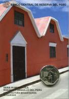 Lote PM2015-2, Peru, 2015, Moneda, Coin, Folder, 1 N Sol, Arquitectura Moqueguana, Architecture - Pérou