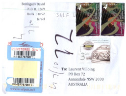 (501) Registered Cover Posted From Israel To Australia - - Briefe U. Dokumente