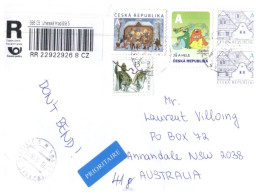 (501) Registered Cover Posted From Czech Republic To Australia - - Brieven En Documenten