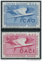 United Nations 1955. M#35/36. MNH/Luxe. International Civil Aviation Organization (ICAO). (Ts21/B-1) - Ongebruikt