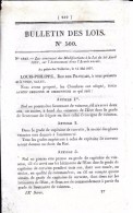 1837 Ordonnances Du Roi  Avancement Armée Navale  Importation Tissus De Soie Foulards écrus Pour L'étranger - Décrets & Lois