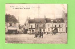 CPA- 62- SAMER - COIN DE LA PLACE - HOTEL DU CROISSANT - ENTREE RUE DE BOULOGNE - TRES ANIMEE - - Samer