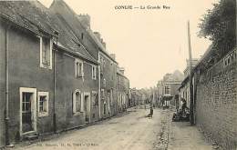 - Sarthe -ref-502- Conlie - La Grande Rue - Petit Plan Cafe Tabac Bert - Cafes - Tabacs - Carte Bon Etat - - Conlie