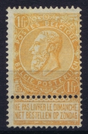 Belgium:  OBP Nr 65  MH/* Falz/ Charniere  1893  Part Gum - 1893-1900 Thin Beard