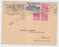 Tunisia/Czechoslovakia AIRMAIL COVER 1947 - Aéreo