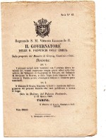 1860  DECRETO    -  MODENA - Décrets & Lois