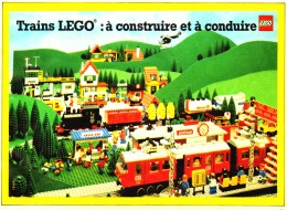 PUB  TRAINS A CONSTRUIRE ET A CONDUIRE  "  LEGO  " 1981 (8) - Poppetjes