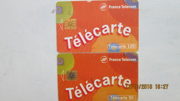 2 TELECARTES 50 ET 120 FRANCE TELECOM - Operadores De Telecom