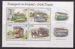 Ireland 1987 Irish Historic Trams  M/s  ** Mnh (32937) - Hojas Y Bloques