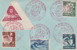 #BV3904 U.T.M, BIRD, , POSTAL AND TELECOMMUNICATION ADMINISTRATION, COVER FDC , 1948, ROMANIA. - FDC