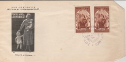 #BV3912  MOTHER, CHILDREN, FOR THEIR LIFE WE WANT PEACE , COVER FDC , 1951, ROMANIA. - FDC