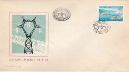 #T270   "IRON GATES" SYSTEM, DANUBE, WATER, POWER, FDC, 1970, ROMANIA. - FDC