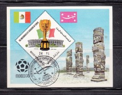 YEMEN 1970 - COPA DEL MUNDO DE FUTBOL MEXICO 70 - HOJITA SIN DENTAR - 1970 – Mexico