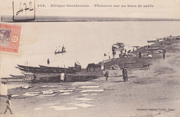 CPA SENEGAL Afrique Occidentale Pêcheurs Sur Un Banc De Sable N° 346 Du 09.02.1926 - Senegal