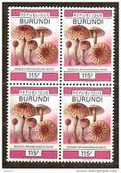 Burundi 1993 Yvertn° 997 OCBn° 1028 *** MNH Bloc De 4  Cote 20 Euro Flore Champignons - Ongebruikt