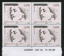 Isabelle Sandy, La VOIX De RADIO ANDORRA Dans Les Années 1960-1970,bloc De 4 Neufs ** 2016,coin Daté - Unused Stamps