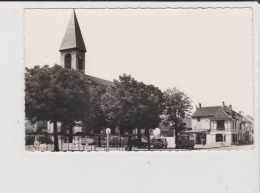 CPSM - PIERRELAYE - La Place Et L'Eglise - Voiture Ancienne Fourgon Hy Citroen - Pierrelaye