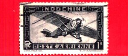 INDOCINA - Indo-Chine - Usato - 1933 - Francobolli Di Posta Aerea Con Dicitura RF - 1 - Posta Aerea