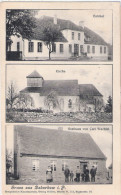 Gruss Aus Daberkow Pommern Gutshaus Gasthof Carl Wachtel Kirche 20.1.1911 Gelaufen - Demmin