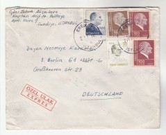 1973 EXPRESS TURKEY  Stamps COVER To Germany , Express Label - Lettres & Documents