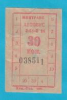 Lithuania  Siauliai Bus Ticket One-way Ticket  During The Occupation Period 1980-90 - Europe