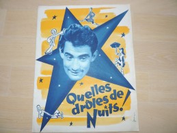 Plaquettes De Cinéma Cinedis Quelles Drôles De Nuits (date édition 9-1952 (voir 5 Scans) - Cinema Advertisement