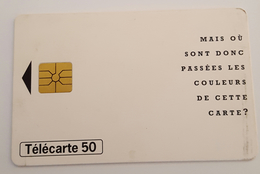 TELECARTE 50 U TIRAGE 780 000 EX Mais Ou Sont Donc Passées Les Couleurs De Cette Carte - 1996