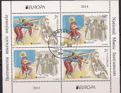 2014 Rumänien Romania Mil Bl.  586 Used  Europa: Musikinstrumente - 2014