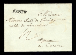 Hungary-Croatia - Small Size Letter Sent From Pesth To Zagreb (Agram) In Croatia 1848 / 2 Scans - Altri & Non Classificati