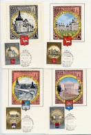 SOVIET UNION 1978 Olympic Games: Tourism  VII 1 R. X 4 On Maxicards, Michel 4788-91 - Cartoline Maximum