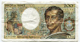 Billet De 200 F Montesquieu     PAS  De Trou D´épingle  1986 - 200 F 1981-1994 ''Montesquieu''