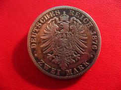 Allemagne - Prusse - 2 Zwei Mark 1876 A 6503 - 2, 3 & 5 Mark Silver