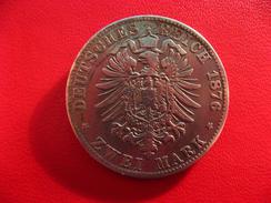 Allemagne - Prusse - 2 Zwei Mark 1876 C 6501 - 2, 3 & 5 Mark Plata